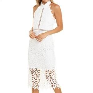 Bardot Gemma White Lace Dress Size 4 EUC